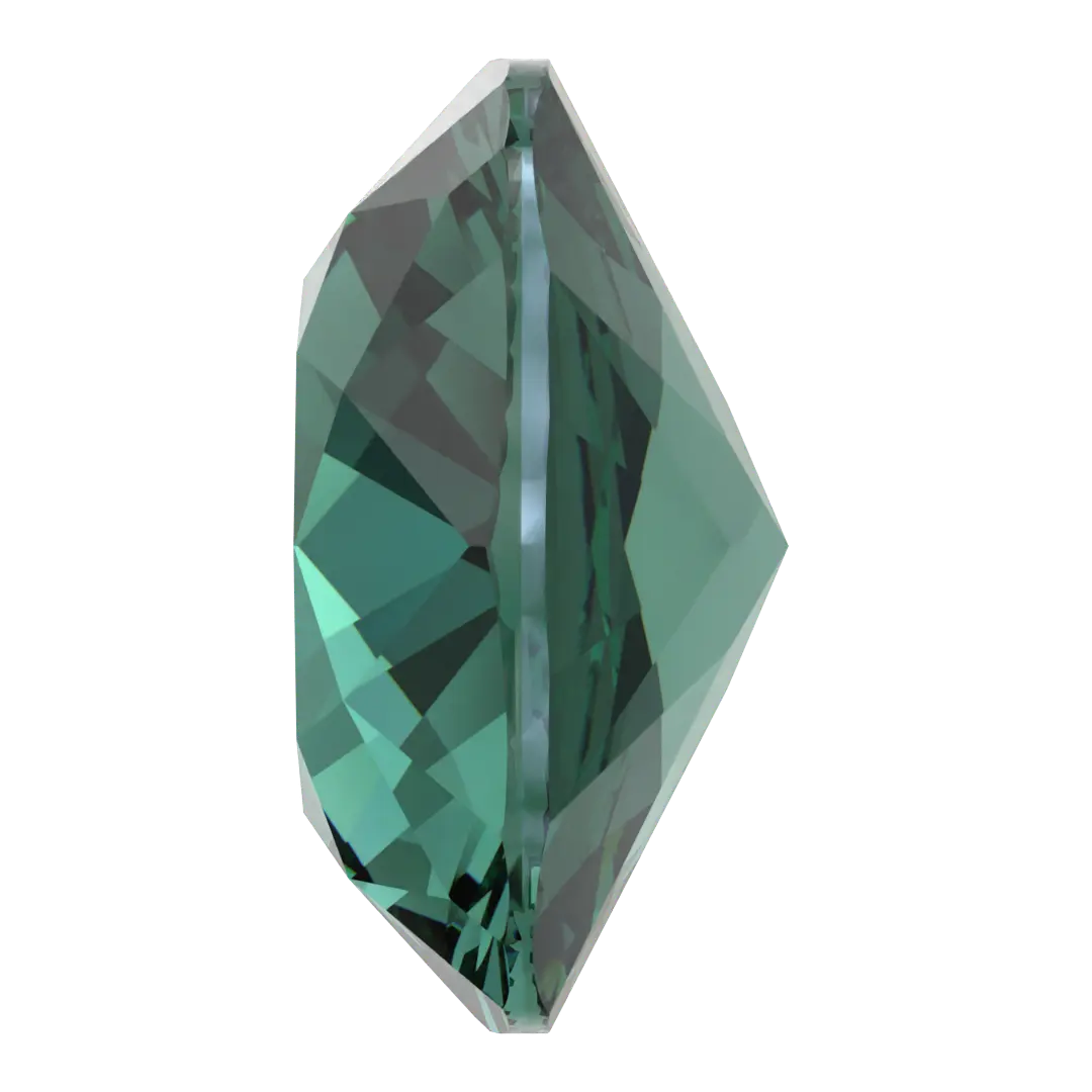 Swarovski Fancy Stones Cushion Square (4470) Emerald Ignite UNFOILED - Bluestreak Crystals