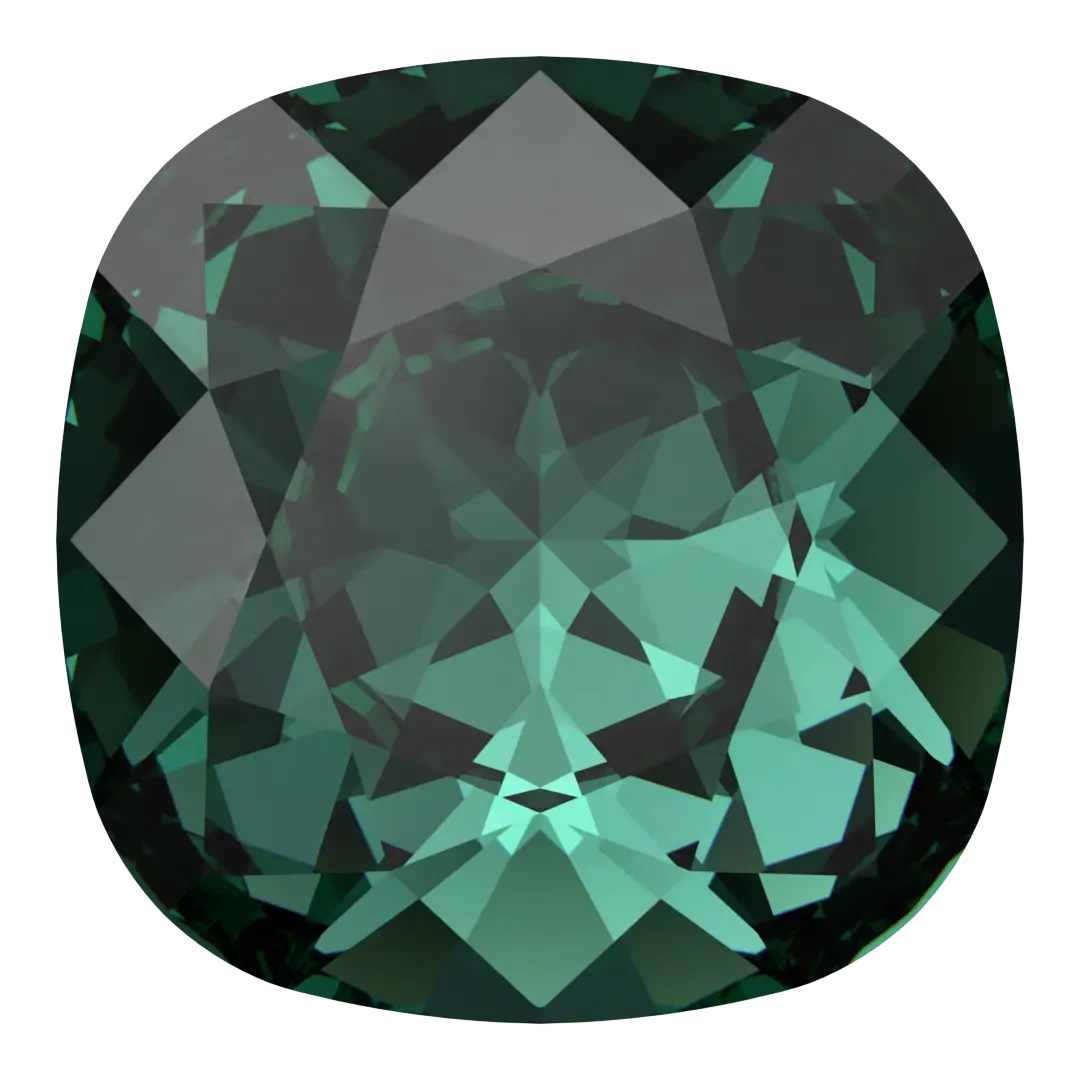 Swarovski Fancy Stones Cushion Square (4470) Emerald - Bluestreak Crystals