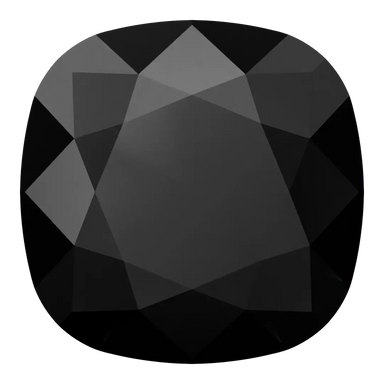 Swarovski Fancy Stones Cushion Square (4470) Jet UNFOILED - Bluestreak Crystals