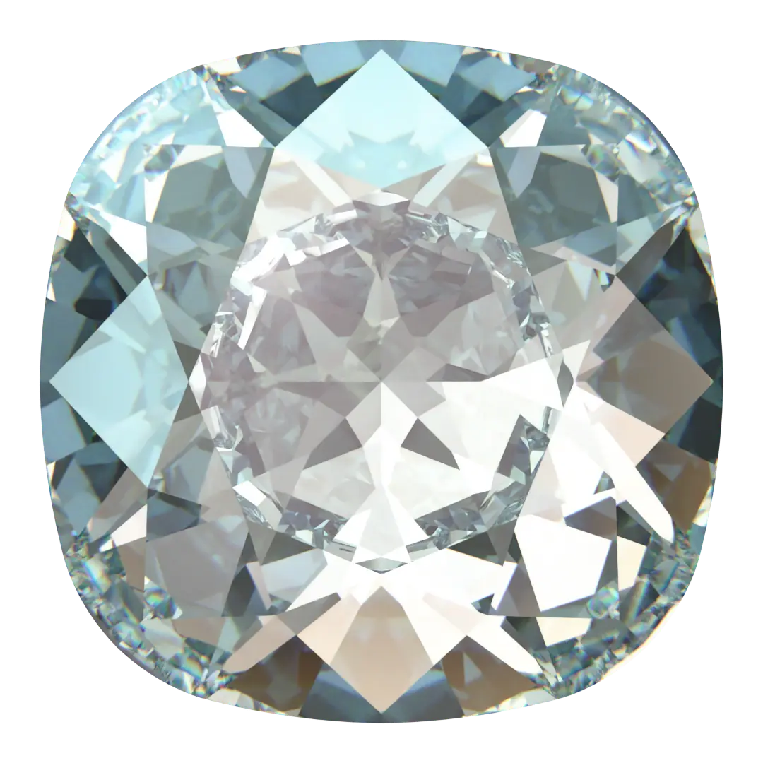 Swarovski Fancy Stones Cushion Square (4470) Light Azore - Bluestreak Crystals