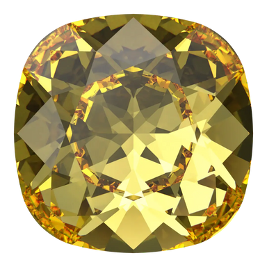 Swarovski Fancy Stones Cushion Square (4470) Light Topaz - Bluestreak Crystals