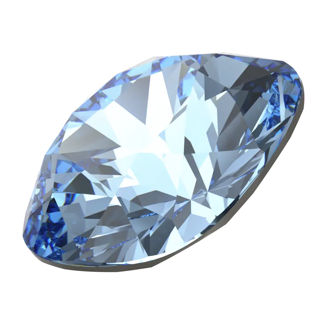 Swarovski Fancy Stones Cushion Square (4470) Recreated Ice Blue - Bluestreak Crystals