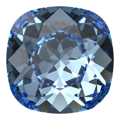 Swarovski Fancy Stones Cushion Square (4470) Recreated Ice Blue - Bluestreak Crystals