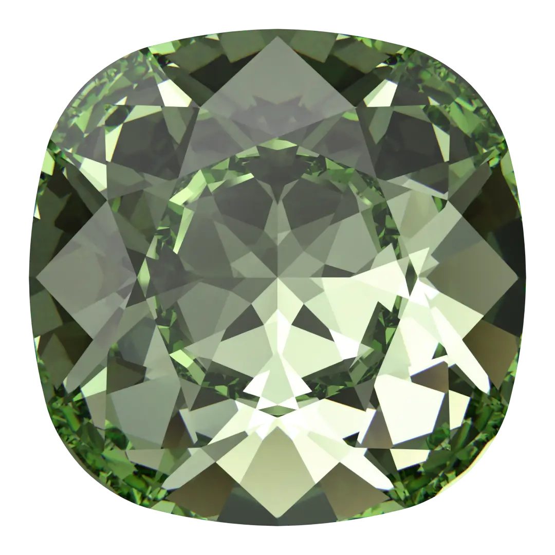 Swarovski Fancy Stones Cushion Square (4470) Recreated Peridot - Bluestreak Crystals