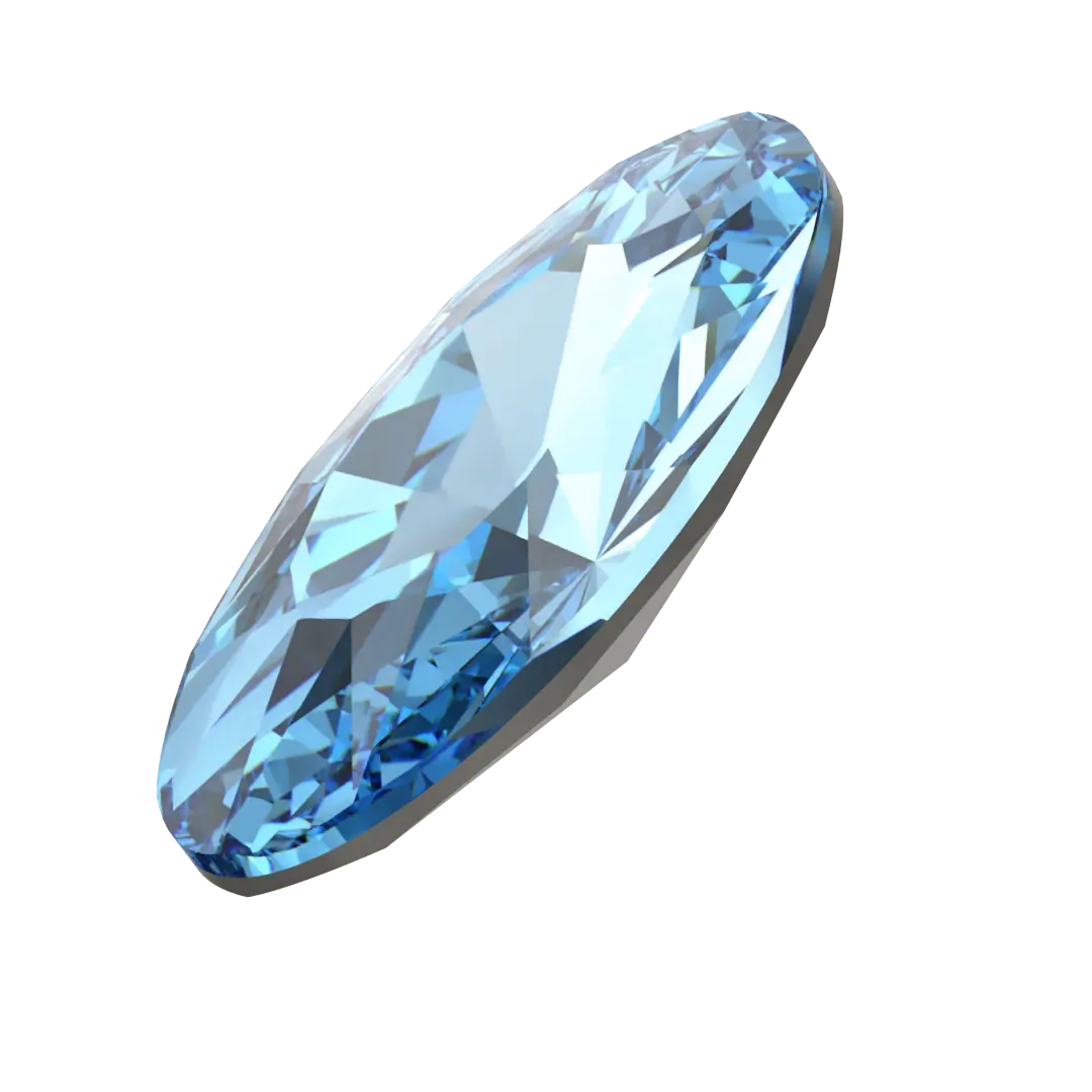 Swarovski Fancy Stones Elongated Oval (4162) Aquamarine - Bluestreak Crystals