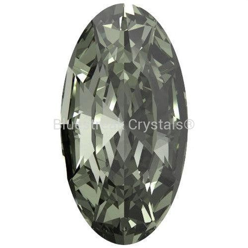 Swarovski Fancy Stones Elongated Oval (4162) Black Diamond-Swarovski Fancy Stones-10x5.5mm - Pack of 144 (Wholesale)-Bluestreak Crystals