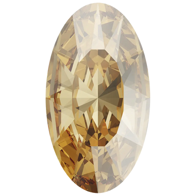Swarovski Fancy Stones Elongated Oval (4162) Crystal Golden Shadow - Bluestreak Crystals
