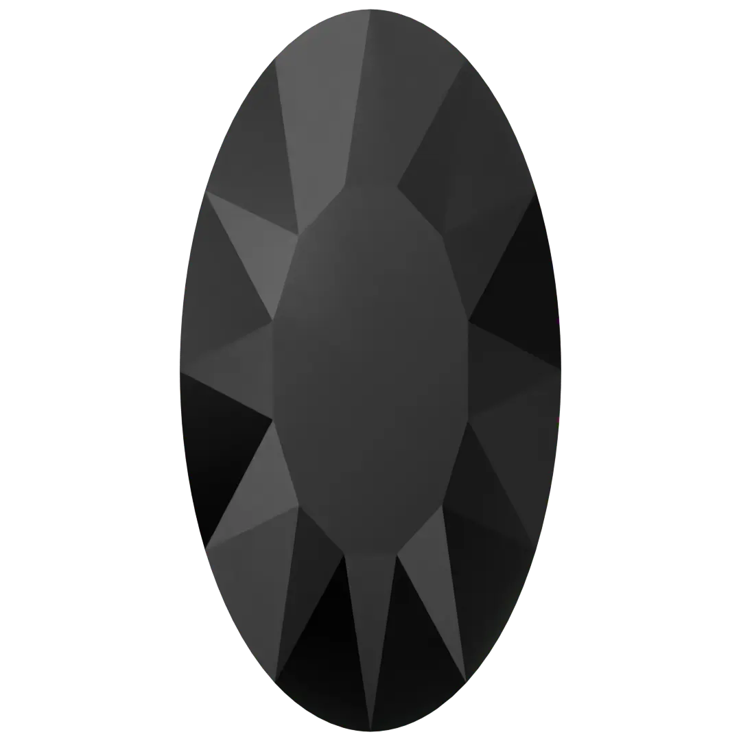 Swarovski Fancy Stones Elongated Oval (4162) Jet UNFOILED - Bluestreak Crystals