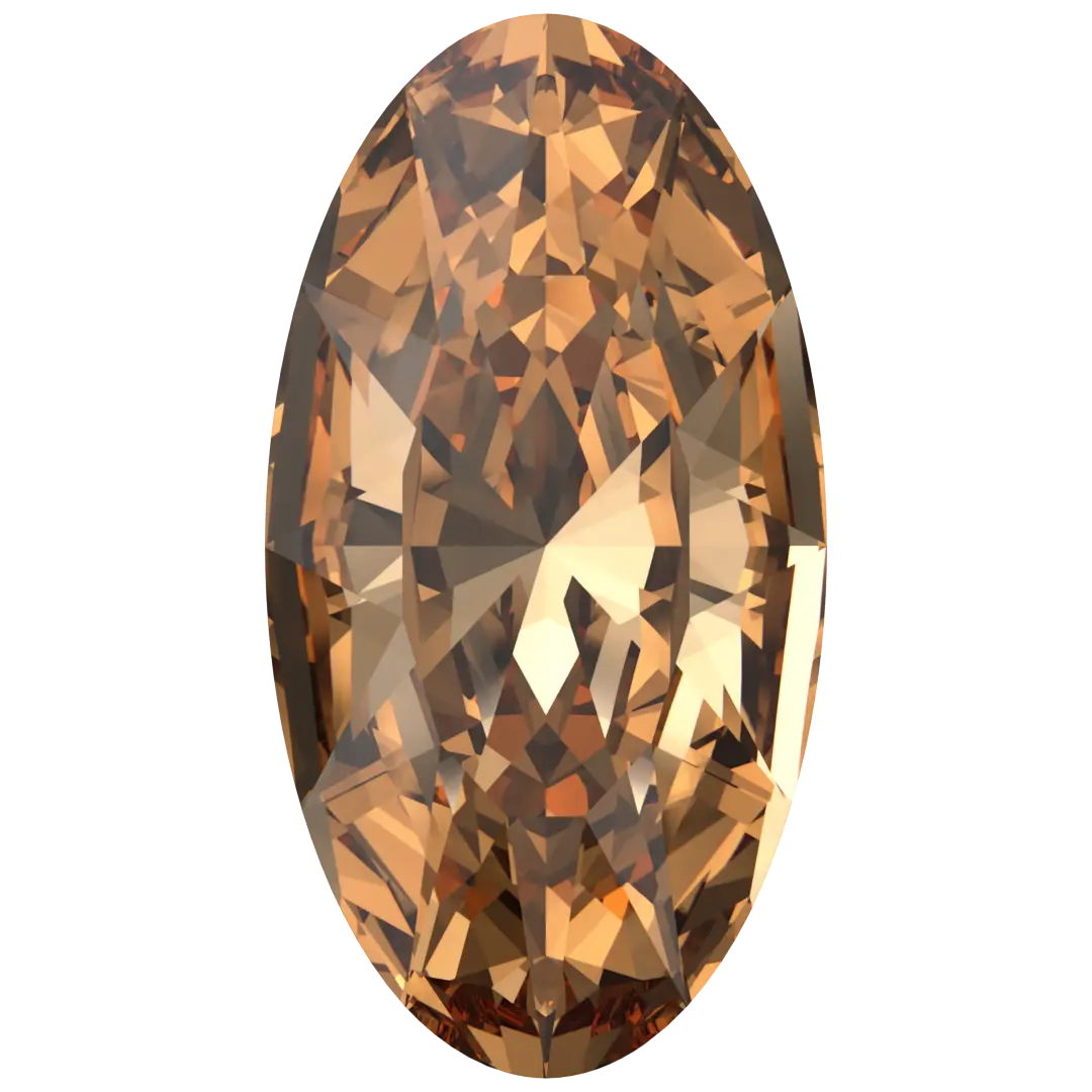 Swarovski Fancy Stones Elongated Oval (4162) Light Colorado Topaz - Bluestreak Crystals