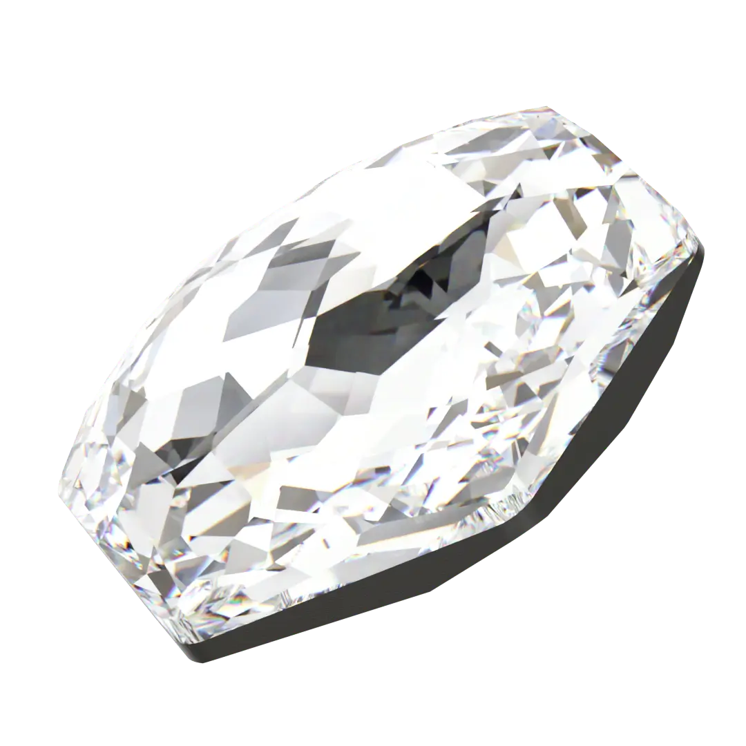 Swarovski Fancy Stones Fantasy Hexagon (4683) Crystal - Bluestreak Crystals