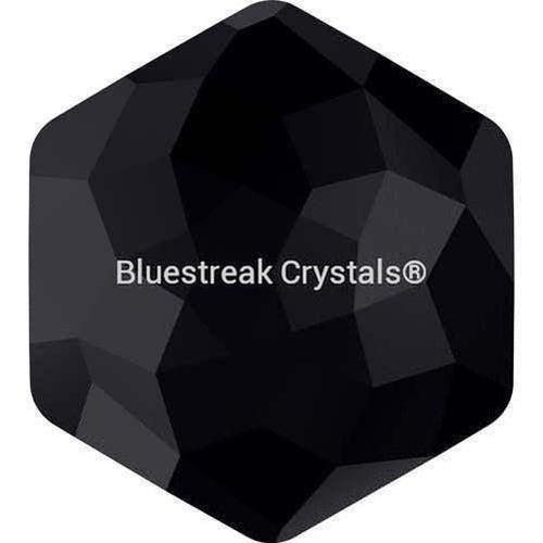 Swarovski Fancy Stones Fantasy Hexagon (4683) Jet UNFOILED-Swarovski Fancy Stones-7.8mm - Pack of 144 (Wholesale)-Bluestreak Crystals