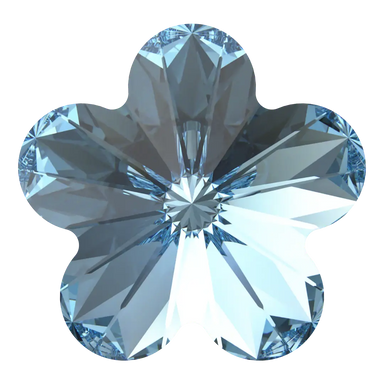 Swarovski Fancy Stones Flower (4744) Aquamarine - Bluestreak Crystals