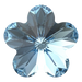 Swarovski Fancy Stones Flower (4744) Aquamarine - Bluestreak Crystals