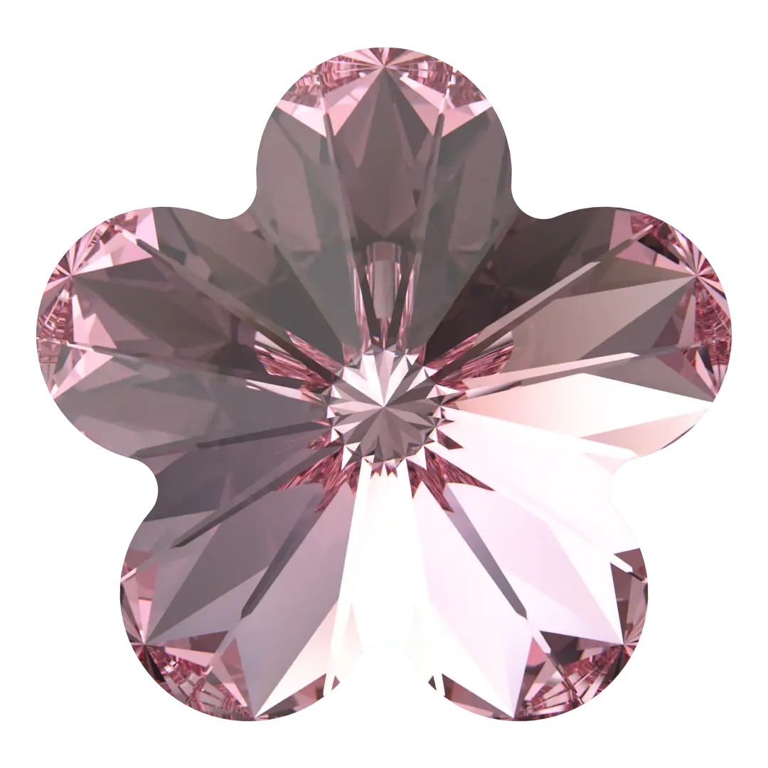 Swarovski Fancy Stones Flower (4744) Light Rose - Bluestreak Crystals