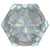 Swarovski Fancy Stones Kaleidoscope Hexagon (4699) Crystal Serene Gray Delite UNFOILED-Swarovski Fancy Stones-6.9x6mm - Pack of 144 (Wholesale)-Bluestreak Crystals