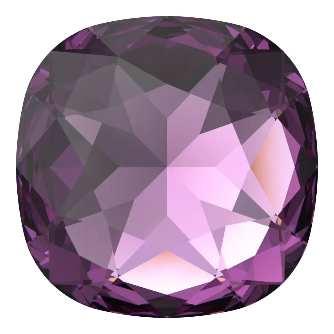 Swarovski Fancy Stones Large Cushion Square (4487) Amethyst - Bluestreak Crystals