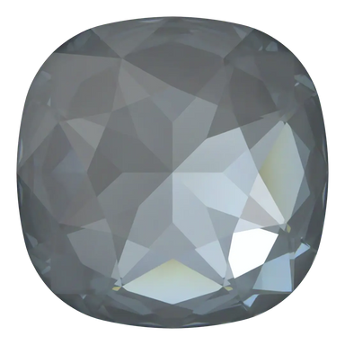 Swarovski Fancy Stones Large Cushion Square (4487) Crystal Dark Grey Ignite UNFOILED - Bluestreak Crystals