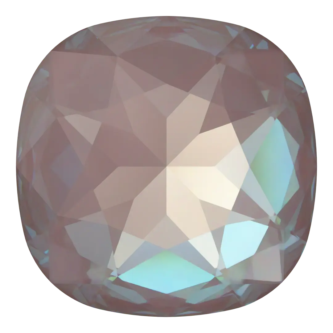 Swarovski Fancy Stones Large Cushion Square (4487) Crystal Dusty Pink Delite UNFOILED - Bluestreak Crystals