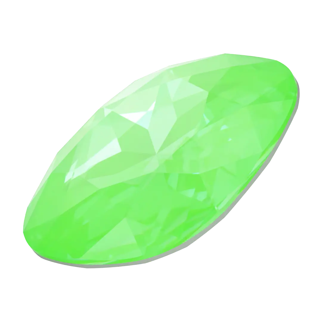 Swarovski Fancy Stones Large Cushion Square (4487) Crystal Electric Green Ignite UNFOILED - Bluestreak Crystals