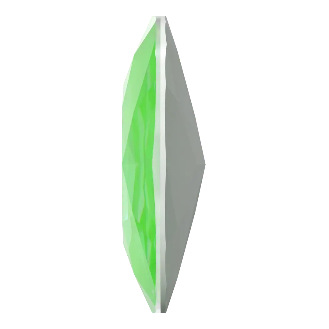 Swarovski Fancy Stones Large Cushion Square (4487) Crystal Electric Green Ignite UNFOILED - Bluestreak Crystals