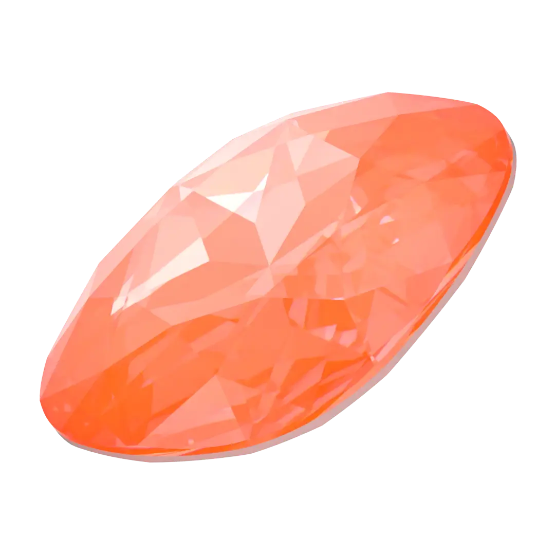 Swarovski Fancy Stones Large Cushion Square (4487) Crystal Electric Orange Ignite UNFOILED - Bluestreak Crystals