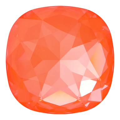Swarovski Fancy Stones Large Cushion Square (4487) Crystal Electric Orange Ignite UNFOILED - Bluestreak Crystals