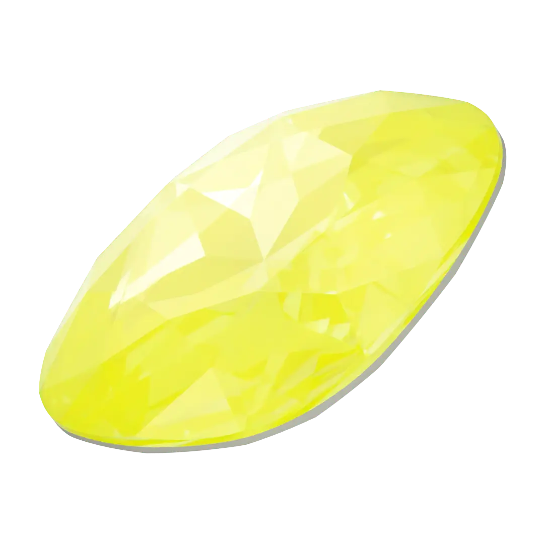 Swarovski Fancy Stones Large Cushion Square (4487) Crystal Electric Yellow Ignite UNFOILED - Bluestreak Crystals