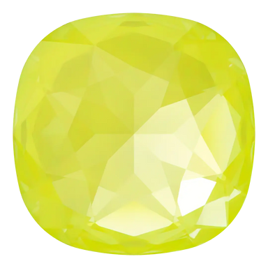 Swarovski Fancy Stones Large Cushion Square (4487) Crystal Electric Yellow Ignite UNFOILED - Bluestreak Crystals