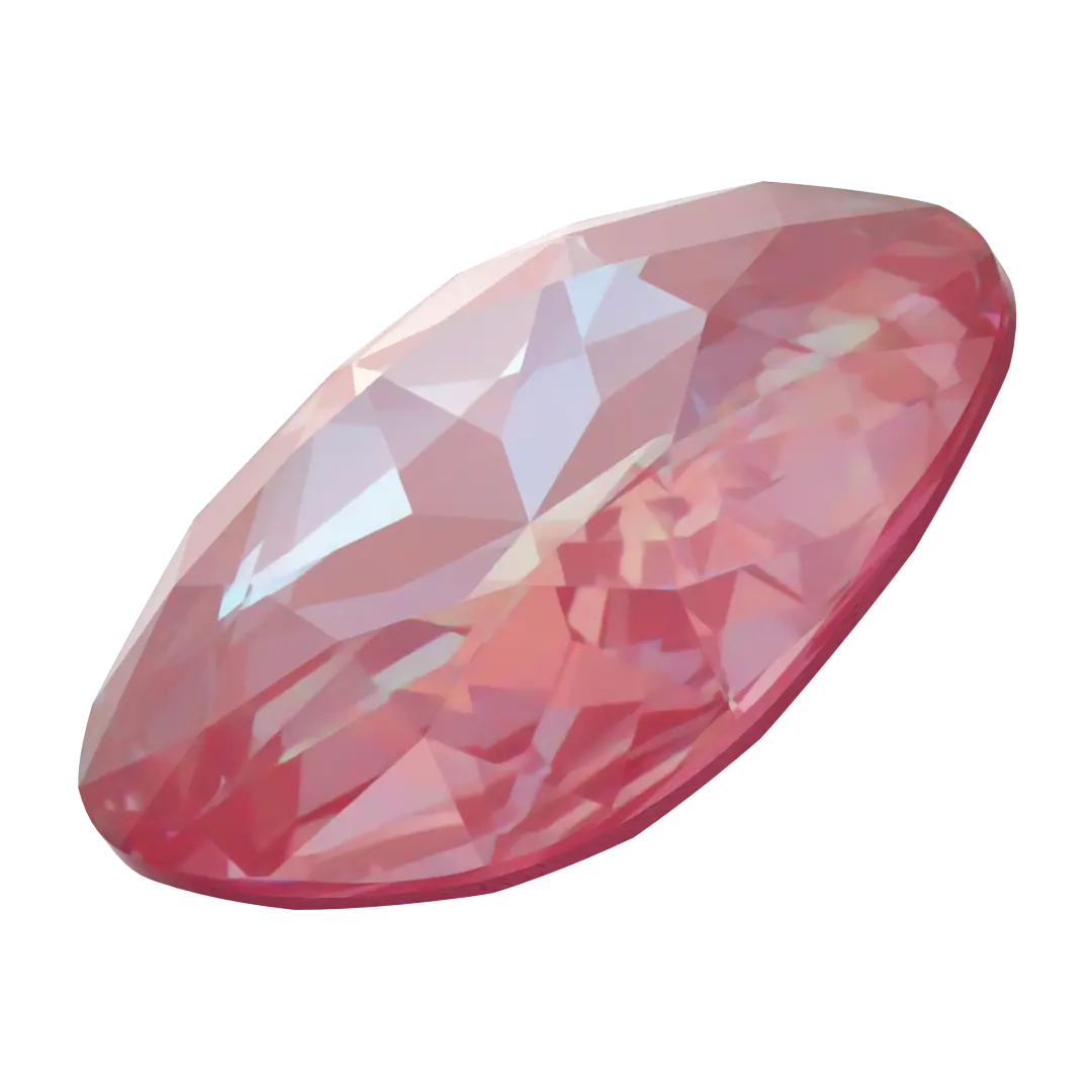 Swarovski Fancy Stones Large Cushion Square (4487) Crystal Lotus Pink Delite UNFOILED - Bluestreak Crystals