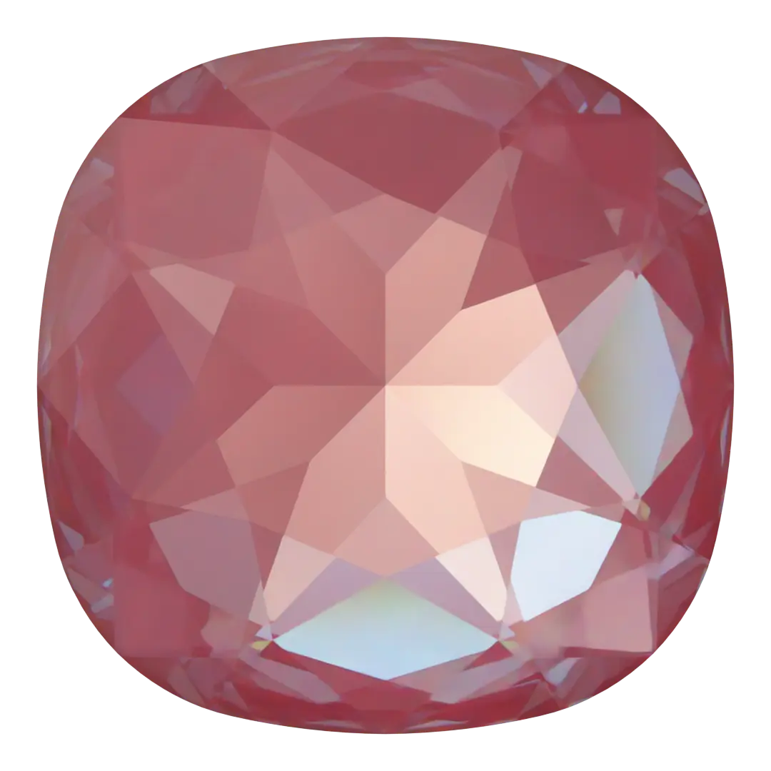 Swarovski Fancy Stones Large Cushion Square (4487) Crystal Lotus Pink Delite UNFOILED - Bluestreak Crystals
