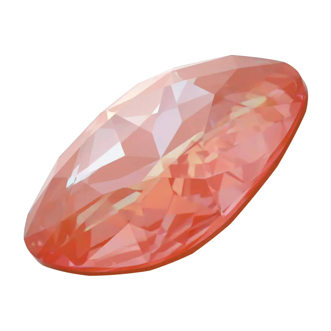 Swarovski Fancy Stones Large Cushion Square (4487) Crystal Orange Glow Delite UNFOILED - Bluestreak Crystals