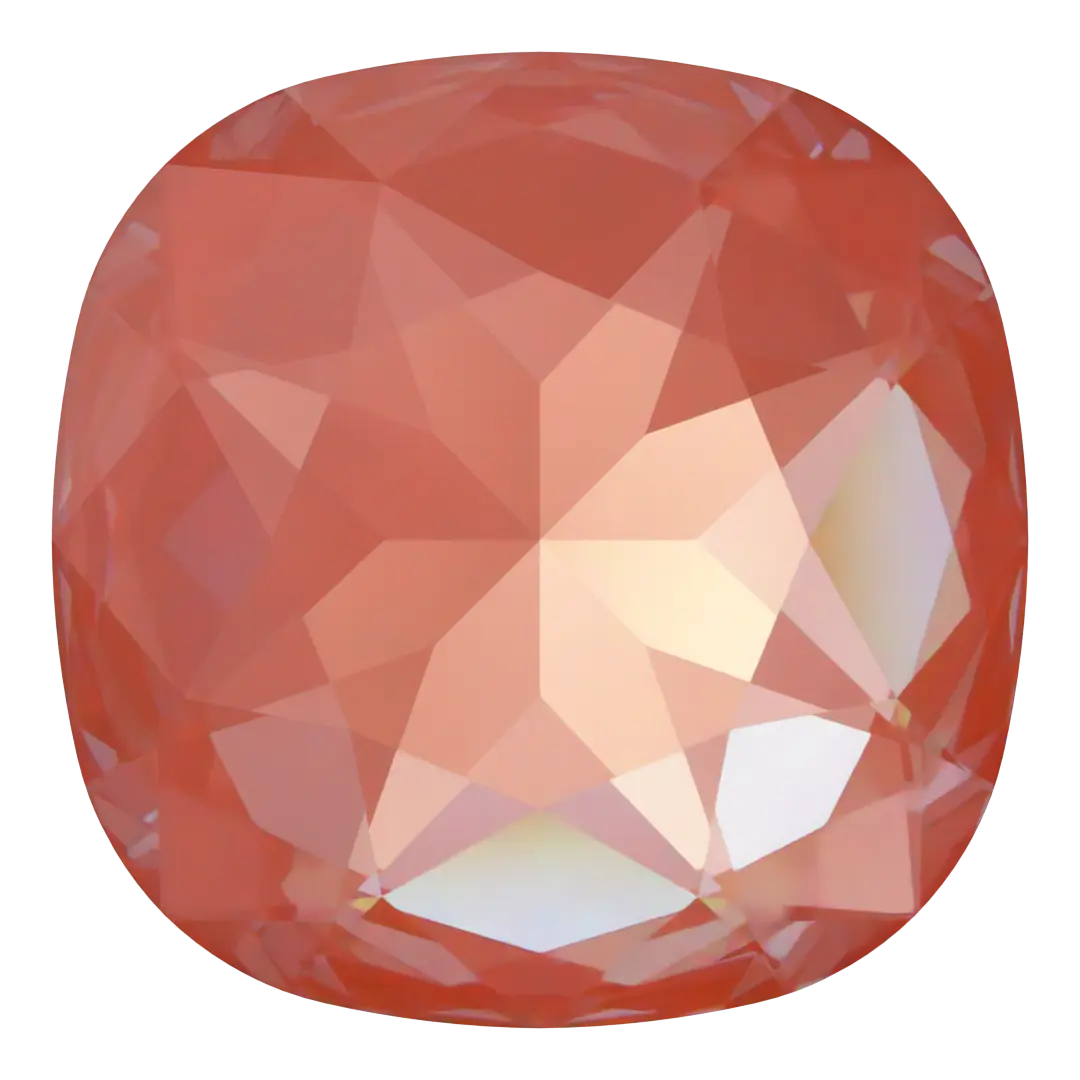 Swarovski Fancy Stones Large Cushion Square (4487) Crystal Orange Glow Delite UNFOILED - Bluestreak Crystals