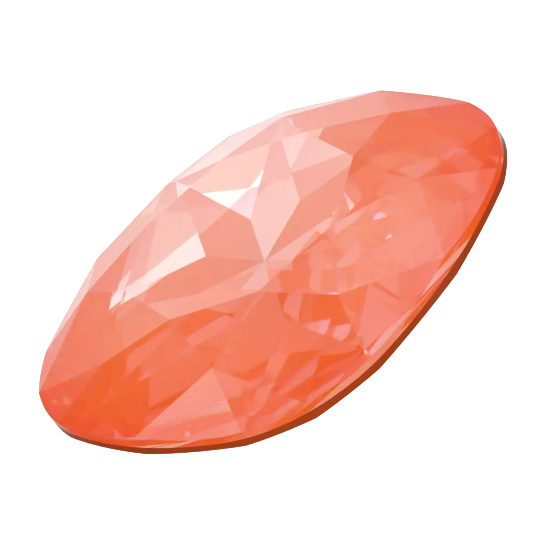 Swarovski Fancy Stones Large Cushion Square (4487) Crystal Orange Ignite UNFOILED - Bluestreak Crystals