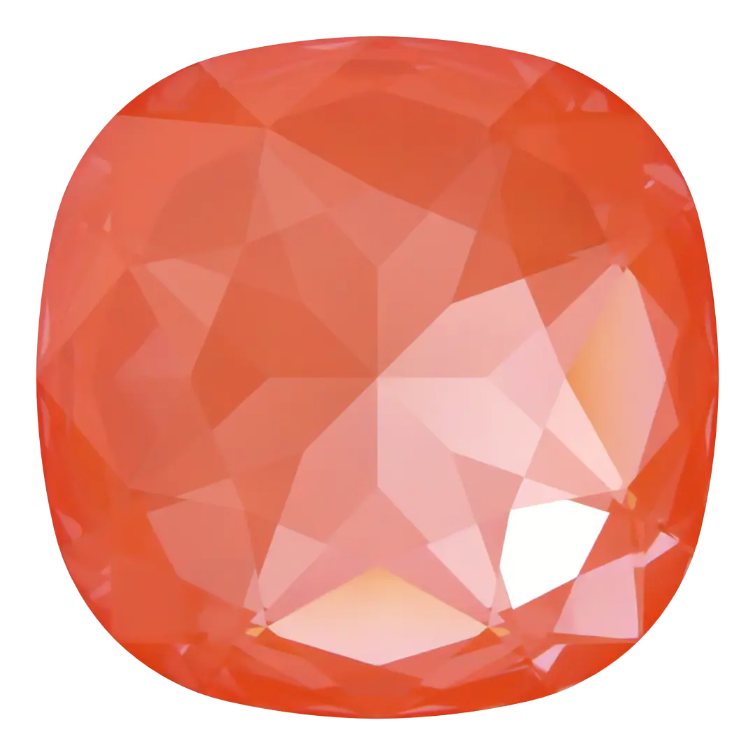 Swarovski Fancy Stones Large Cushion Square (4487) Crystal Orange Ignite UNFOILED - Bluestreak Crystals