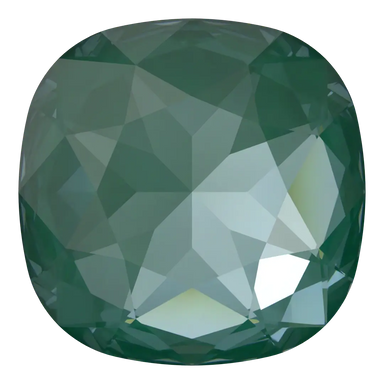 Swarovski Fancy Stones Large Cushion Square (4487) Crystal Pine Green Ignite UNFOILED - Bluestreak Crystals