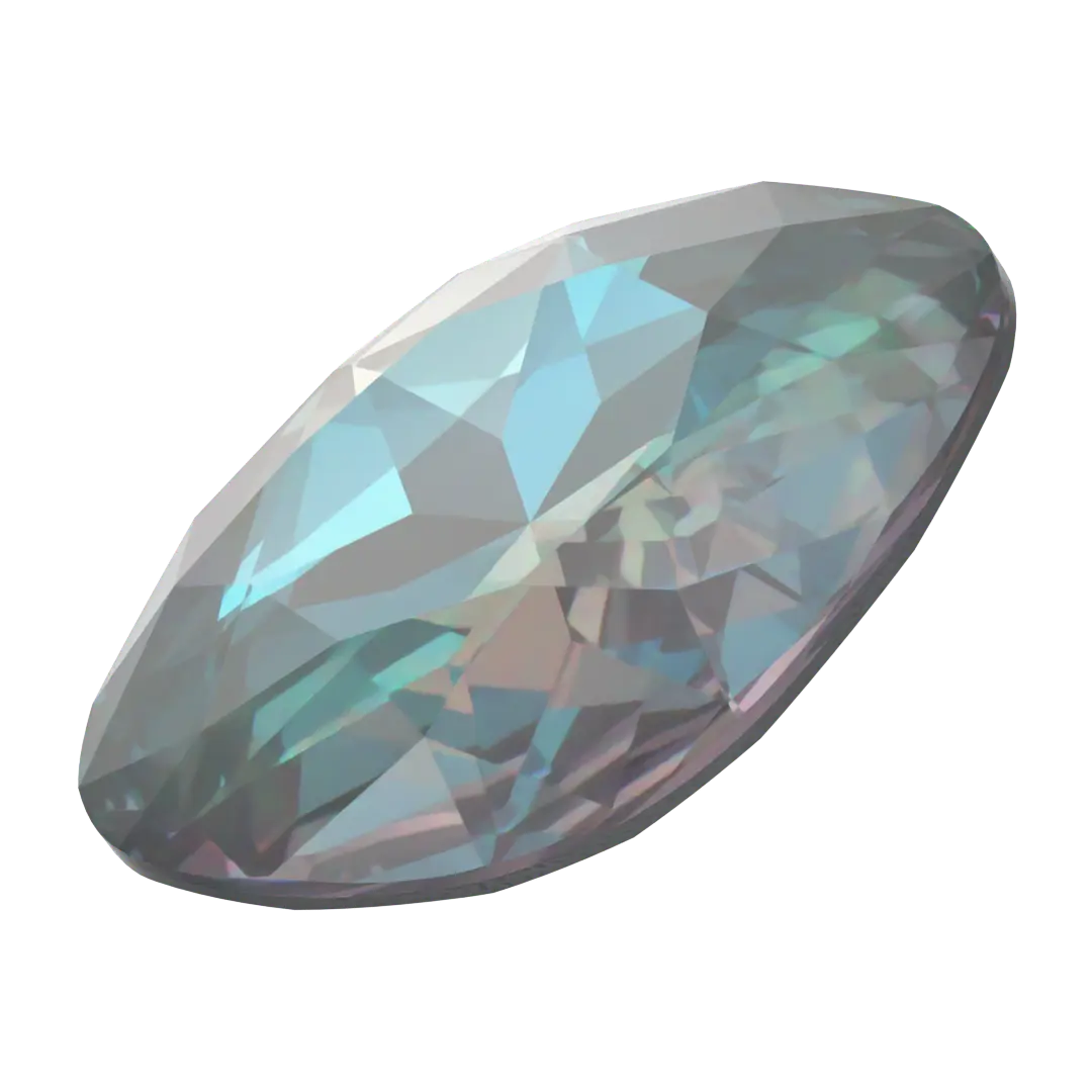 Swarovski Fancy Stones Large Cushion Square (4487) Crystal Serene Gray Delite UNFOILED - Bluestreak Crystals