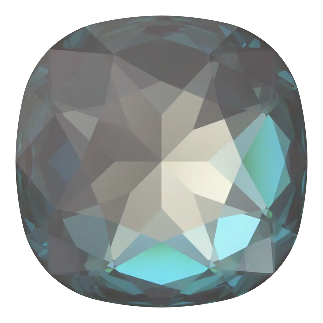 Swarovski Fancy Stones Large Cushion Square (4487) Crystal Serene Gray Delite UNFOILED - Bluestreak Crystals