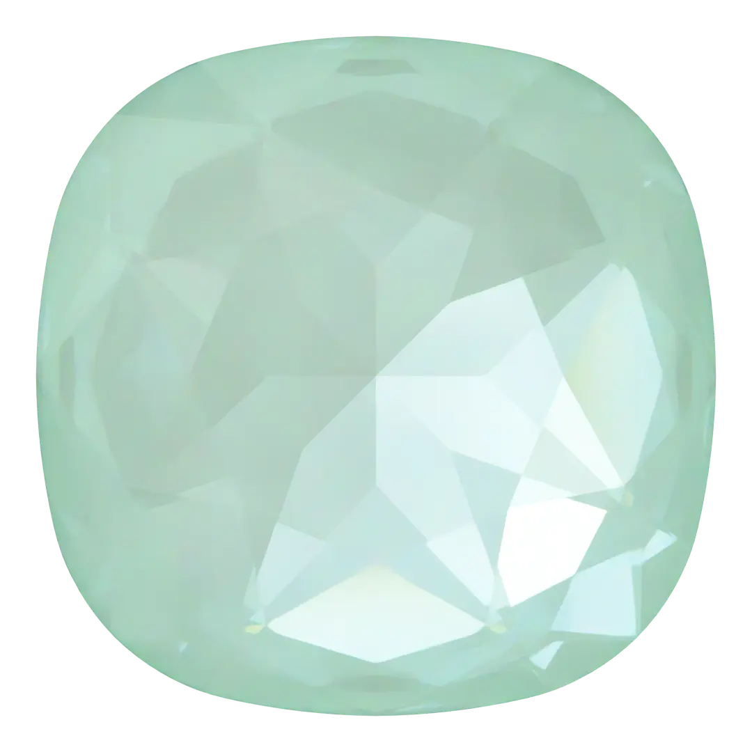 Swarovski Fancy Stones Large Cushion Square (4487) Crystal Soft Mint Ignite UNFOILED - Bluestreak Crystals