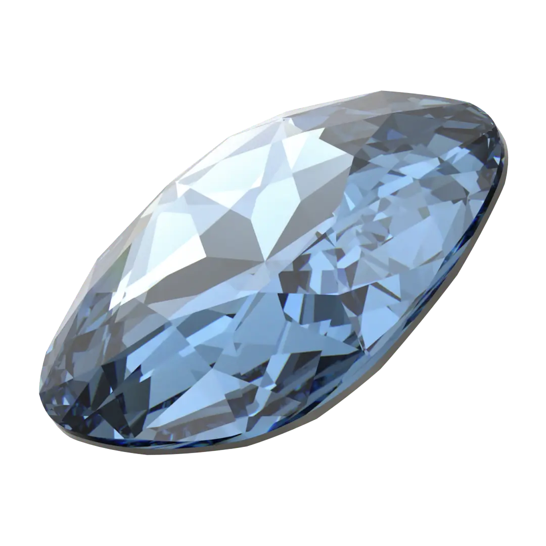 Swarovski Fancy Stones Large Cushion Square (4487) Denim Blue - Bluestreak Crystals