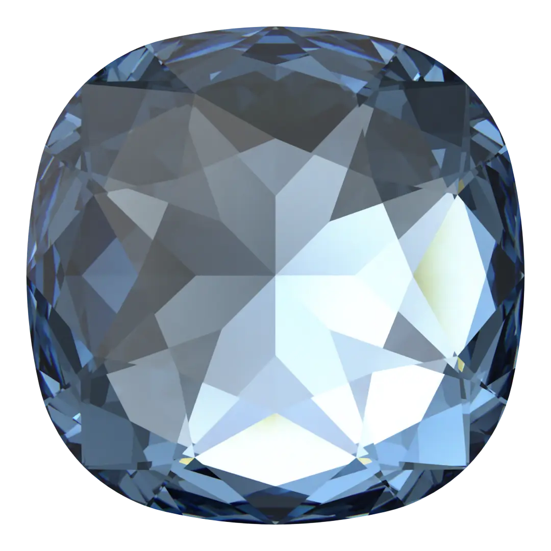 Swarovski Fancy Stones Large Cushion Square (4487) Denim Blue - Bluestreak Crystals