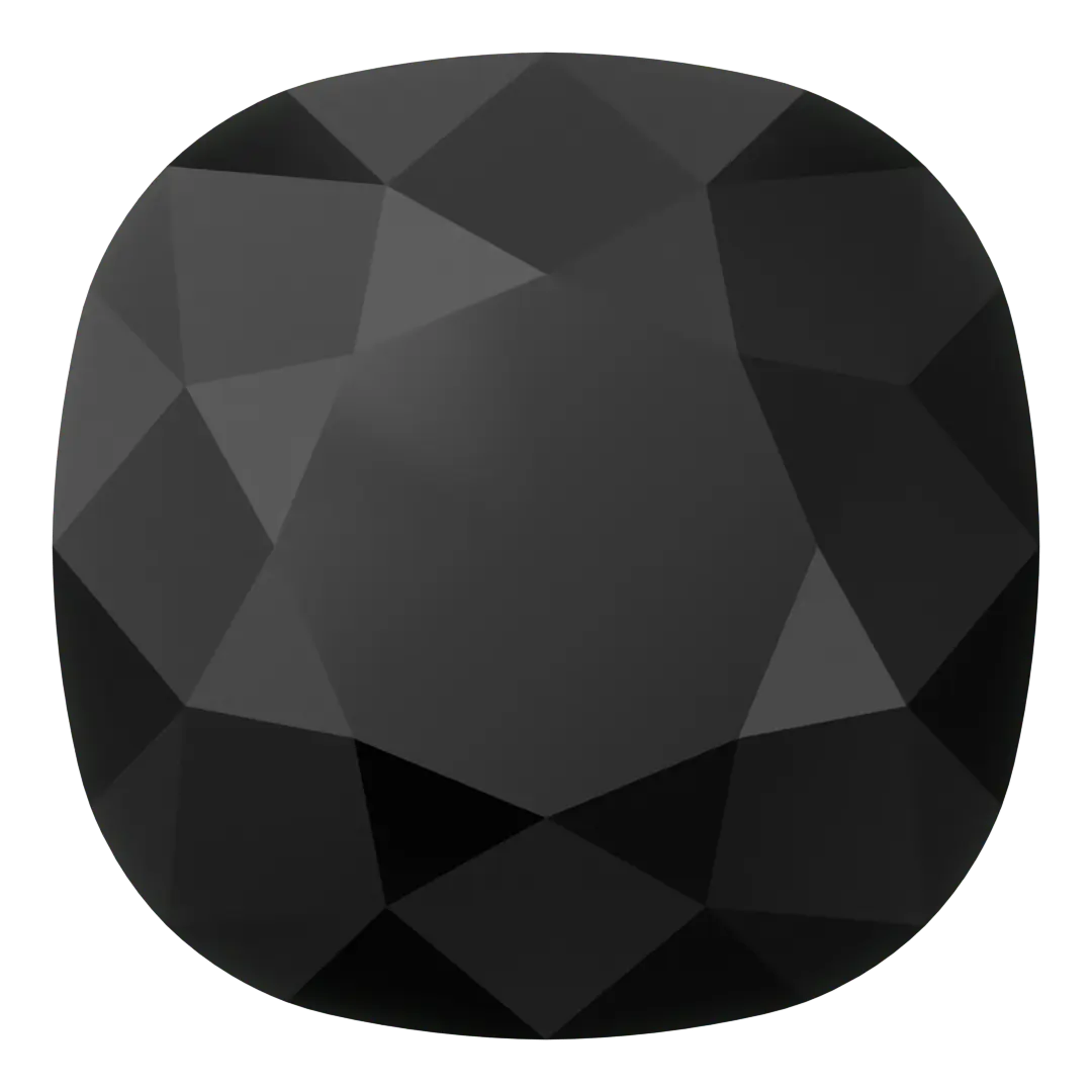 Swarovski Fancy Stones Large Cushion Square (4487) Jet - Bluestreak Crystals