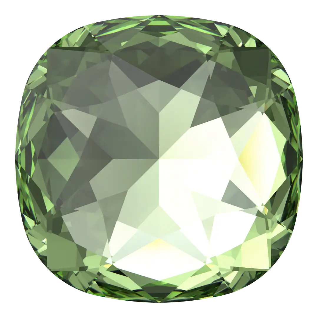 Swarovski Fancy Stones Large Cushion Square (4487) Recreated Peridot - Bluestreak Crystals