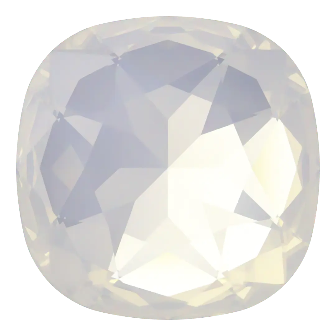 Swarovski Fancy Stones Large Cushion Square (4487) White Opal - Bluestreak Crystals