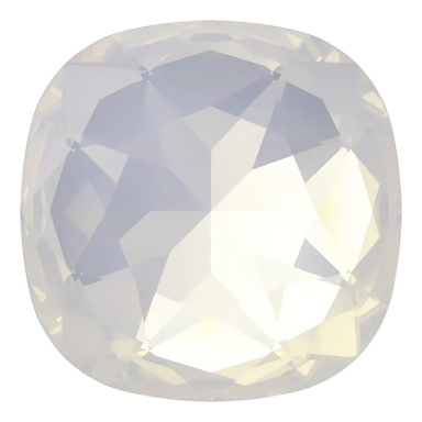 Swarovski Fancy Stones Large Cushion Square (4487) White Opal - Bluestreak Crystals