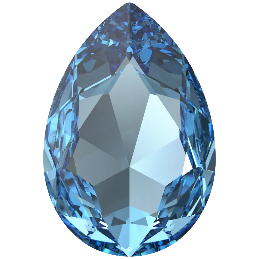 Swarovski Fancy Stones Large Pear (4327) Aquamarine - Bluestreak Crystals