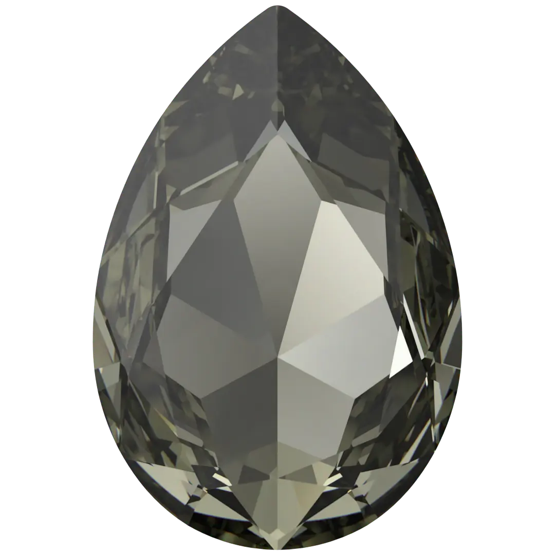 Swarovski Fancy Stones Large Pear (4327) Black Diamond - Bluestreak Crystals