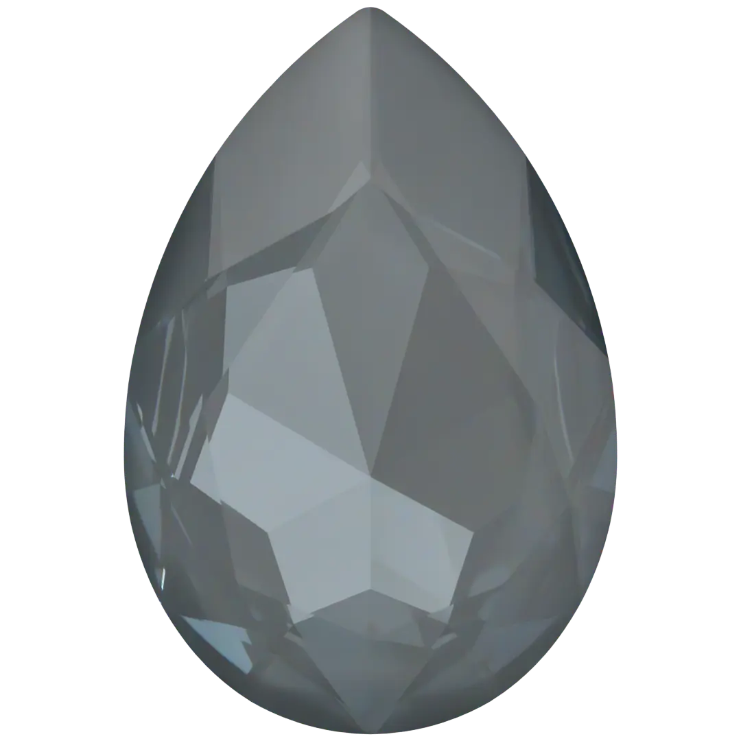 Swarovski Fancy Stones Large Pear (4327) Crystal Dark Grey Ignite UNFOILED - Bluestreak Crystals