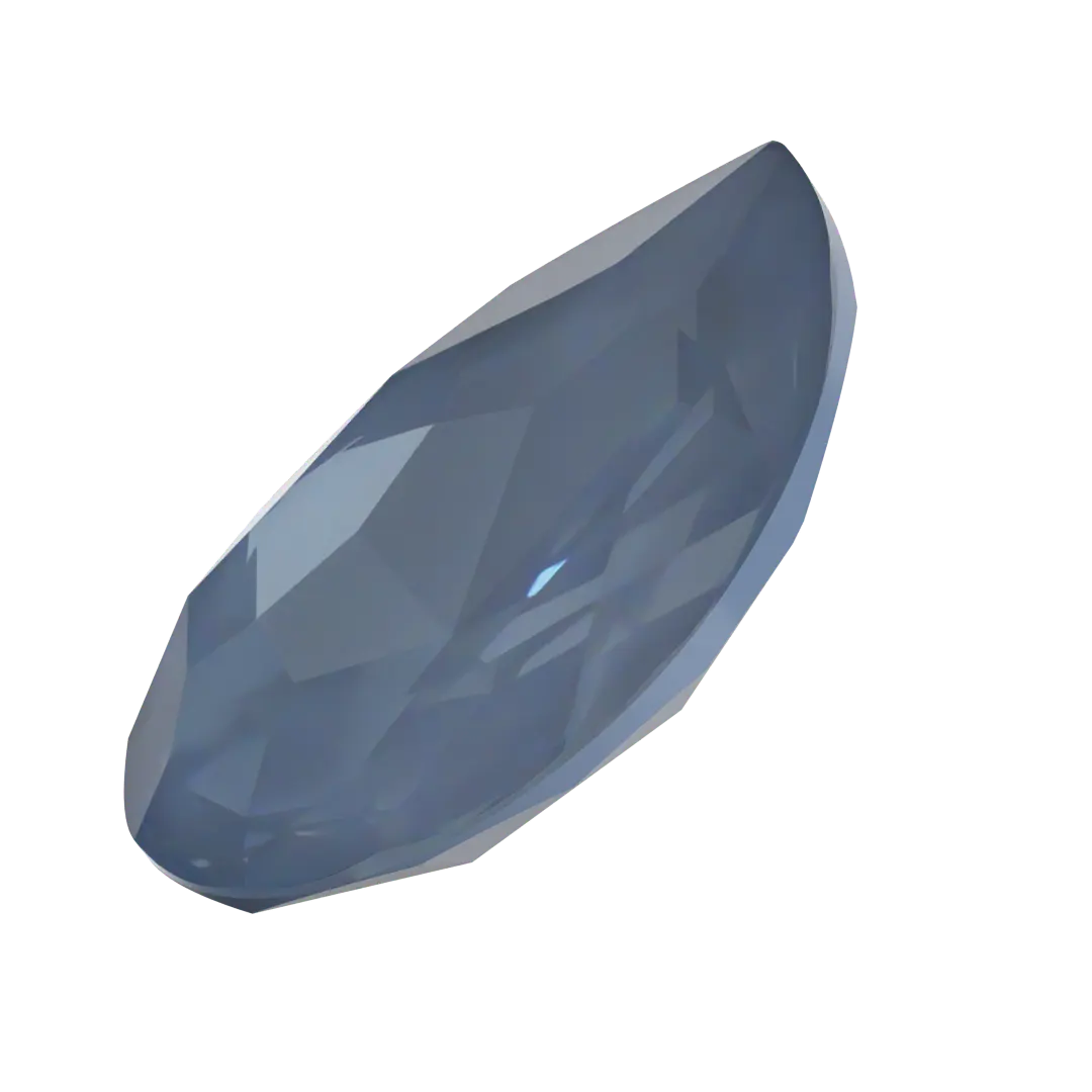 Swarovski Fancy Stones Large Pear (4327) Crystal Denim Ignite UNFOILED - Bluestreak Crystals