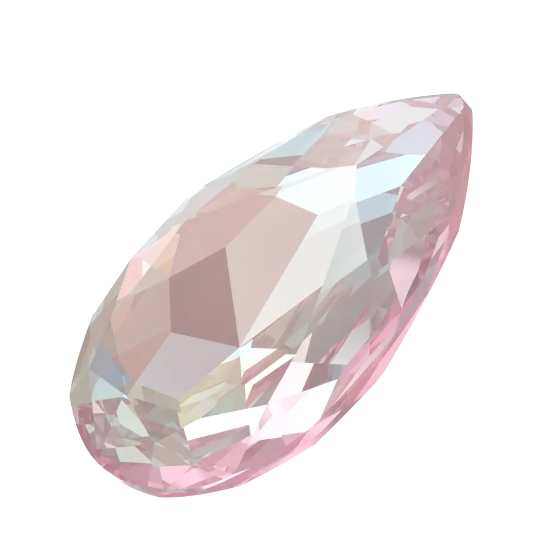 Swarovski Fancy Stones Large Pear (4327) Crystal Dusty Pink Delite UNFOILED - Bluestreak Crystals