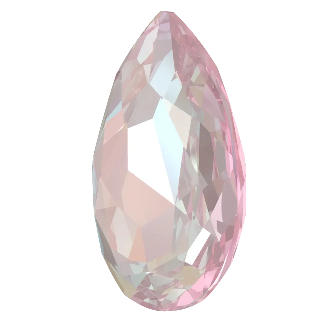 Swarovski Fancy Stones Large Pear (4327) Crystal Dusty Pink Delite UNFOILED - Bluestreak Crystals